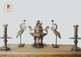 Bộ đỉnh thờ dơi phúc ngậm tiền